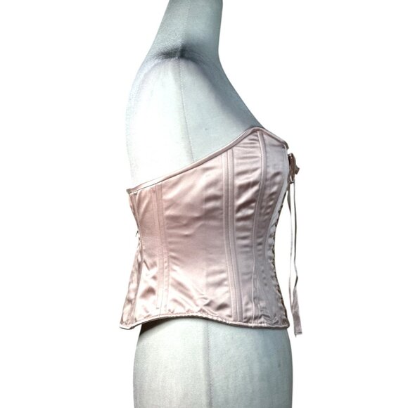 LoveShackFancy Lucarelli Top in Pink Pearl 2 New Womens Corset Strapless - Picture 6 of 14